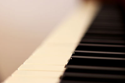 Close-up of piano keys