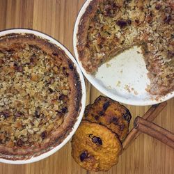 High angle view of food in bowl