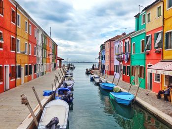 Boats in city