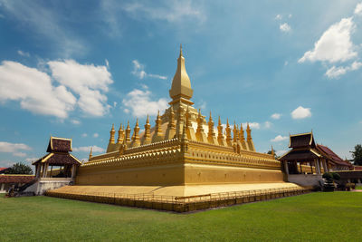 View of temple building against sky