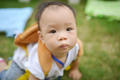 Close-up portrait of baby boy