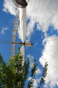 Low angle view of ferries wheel against the sky