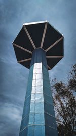 Low angle view of tower against sky