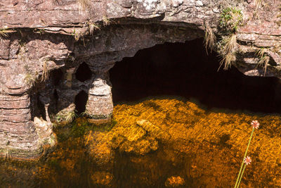 Rock formations in cave