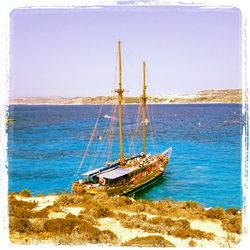 View of boats in sea