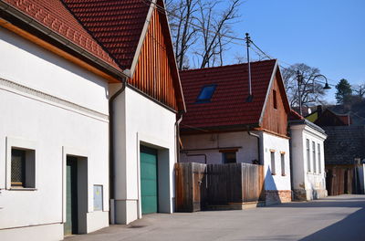 Exterior of residential buildings against sky