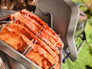 Pork ribs in preparation