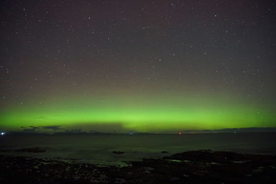 Northern lights visible off the moray firth coast. who needs to go to iceland...