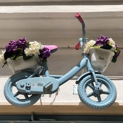 Close-up of bicycle in flower pot