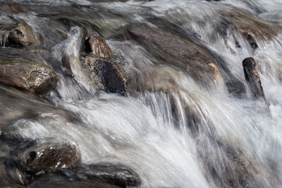 Scenic view of waterfall