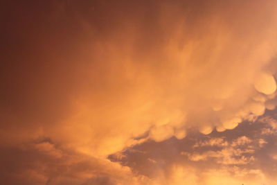 Low angle view of sky during sunset