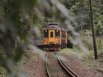 Train on railroad track