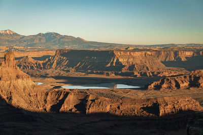 Scenic view of colorado river at dead horse state park in utah against clear sky