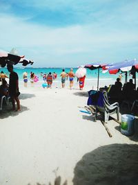 Group of people on beach