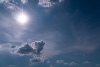 Low angle view of clouds in sky