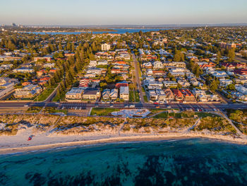 High angle view of cityscape