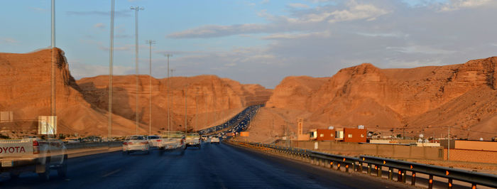 Road passing through mountain