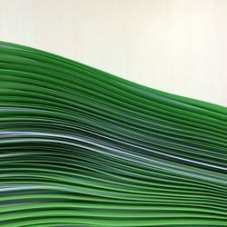 Close-up of green file folders