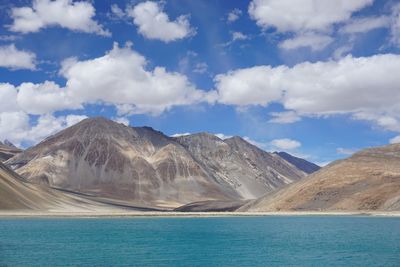 Scenic view of mountains ans lake