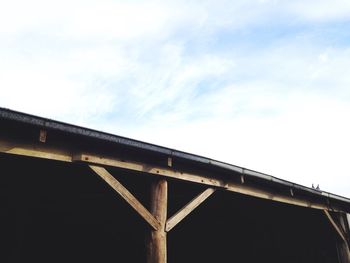 Low angle view of built structure against sky