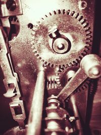 Close-up of rusty machine part