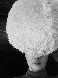 Close-up of woman in snow