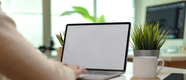 Woman working at desk