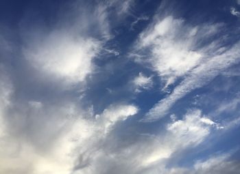 Low angle view of cloudy sky