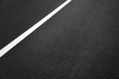 High angle view of zebra crossing on road