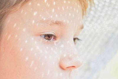 Close-up portrait of cute girl