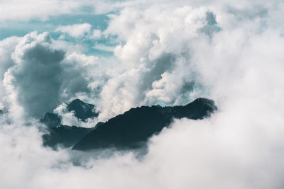 Low angle view of cloudy sky