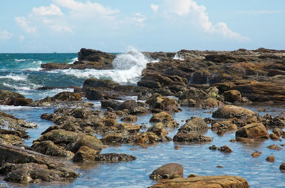Scenic view of sea against sky