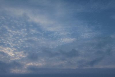 Low angle view of cloudy sky