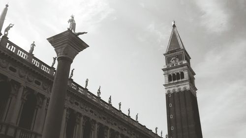 Low angle view of historic building against sky