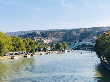 Bridge over river in city