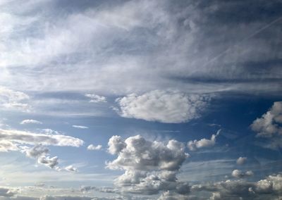 Low angle view of clouds in sky