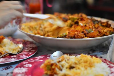 Close-up of food in plate