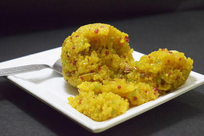 Close-up of food in plate