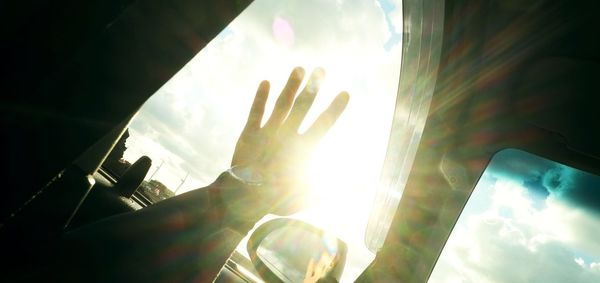 Sun shining through window