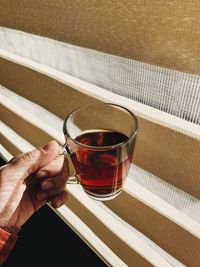 Man holding glass of wine