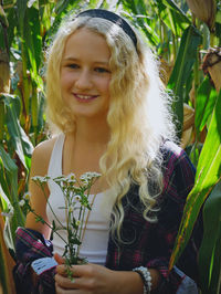 Portrait of a smiling young woman