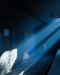 Train at railroad station platform