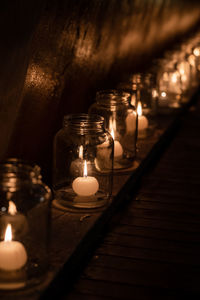 Close-up of illuminated light bulb