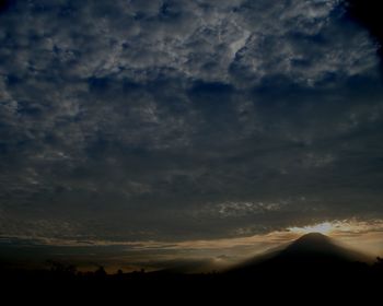 Scenic view of dramatic sky during sunset