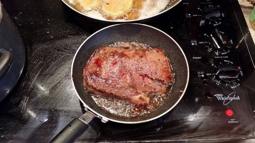 Close-up of preparing food