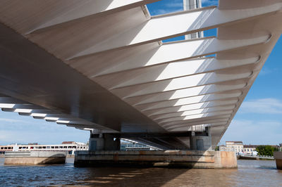 Low angle view of bridge over river
