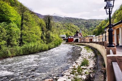 View of bridge over river