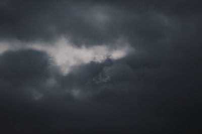 Low angle view of storm clouds in sky