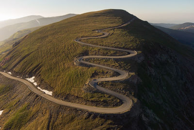 Transalpina mountain road, at sunrise