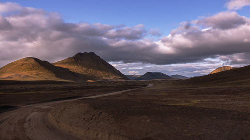 Scenic view of desert against sky